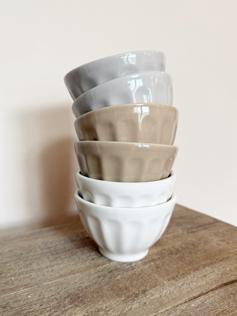 anthropologie | the latte stoneware nut bowls | assorted set of 6 - Picture 2 of 6
